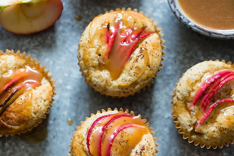 Eplemuffins med salt karamell