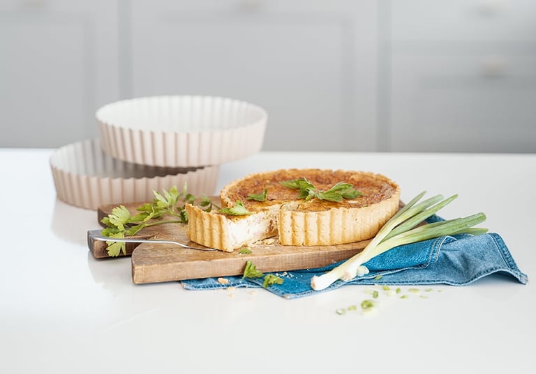 Pai med ost og bacon