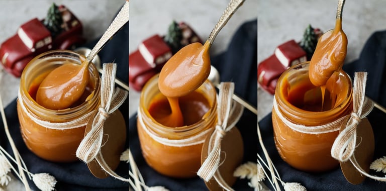 Salt karamell på glass