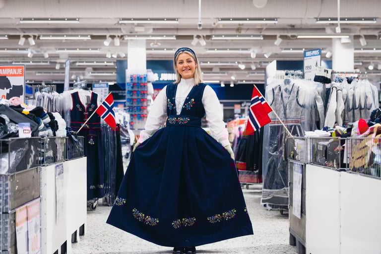 Bli festfin i festdrakt fra Obs