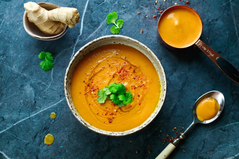 Spicy Søtpotetsuppe