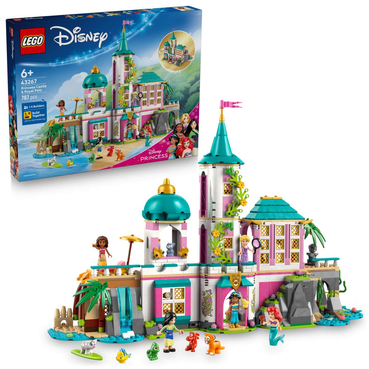 LEGO® ǀ Disney Prinsesseslott med kjæledyr 43267 | Obs.no