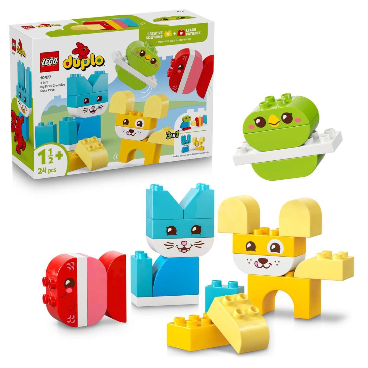 LEGO® DUPLO® Mine første 3-i-1 Kreative, søte kjæledyr 10477 | Obs.no