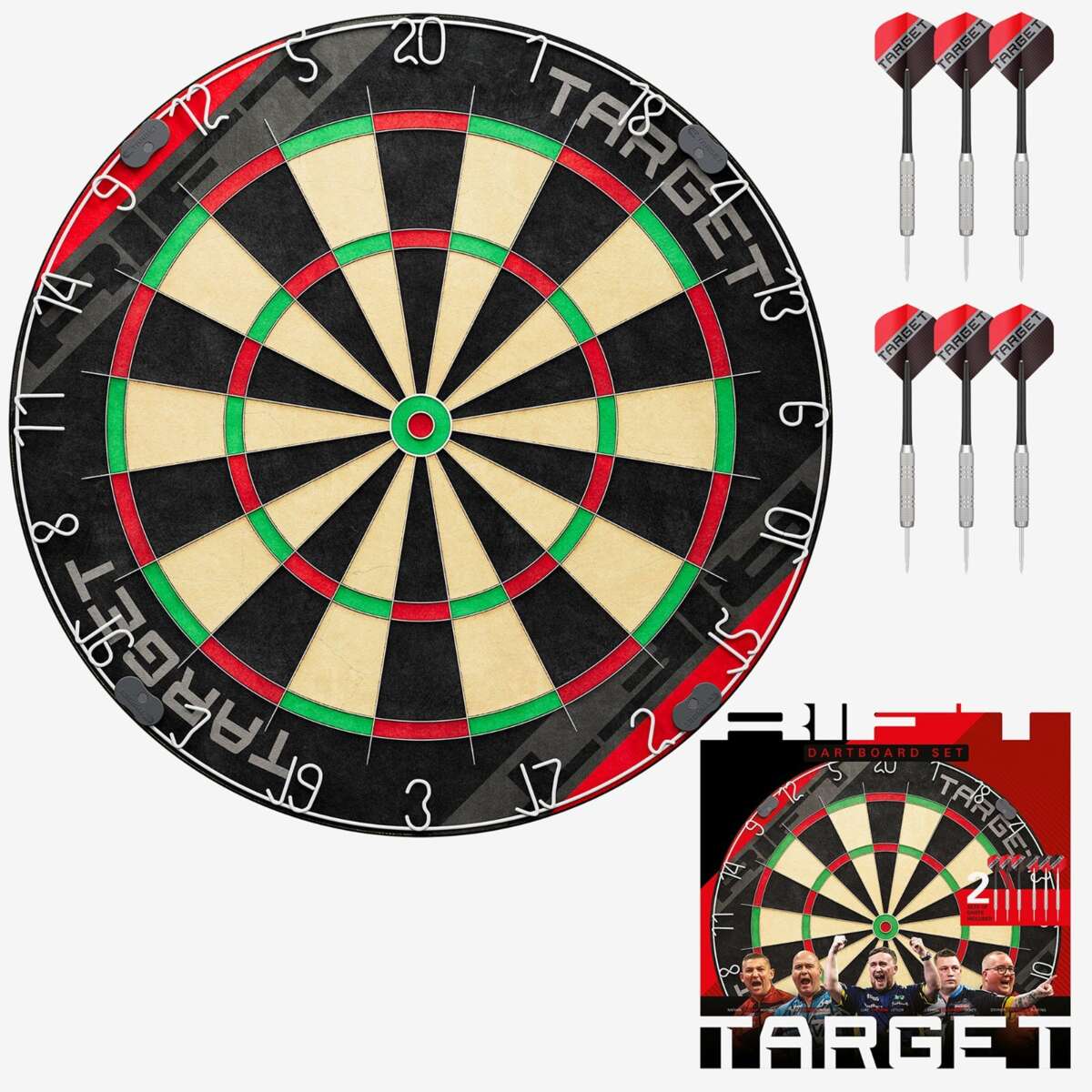 Target Rift dartskivesett med 6 dartpiler | Obs.no