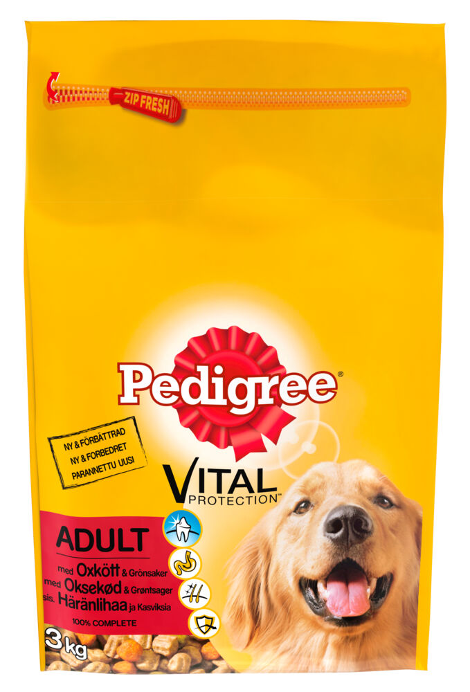 Pedigree® Adult Oksekjøtt 3kg