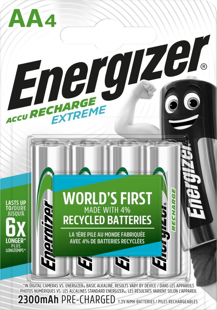Energizer® AccuRecharge Extreme batterier