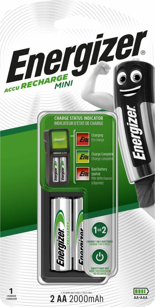 Energizer® AccuRecharge Mini batterilader