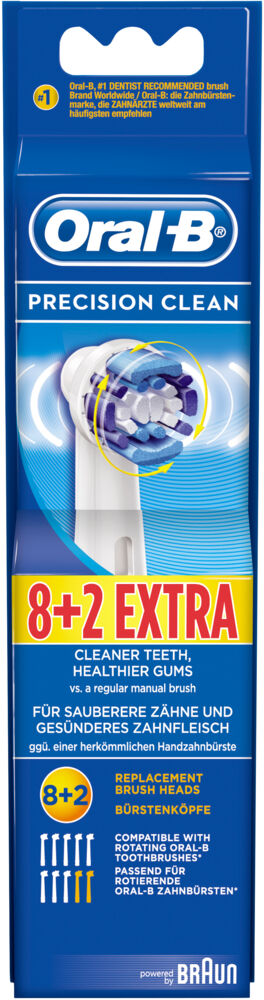 Oral-B™ 8+2 refill-pakning med børstehoder