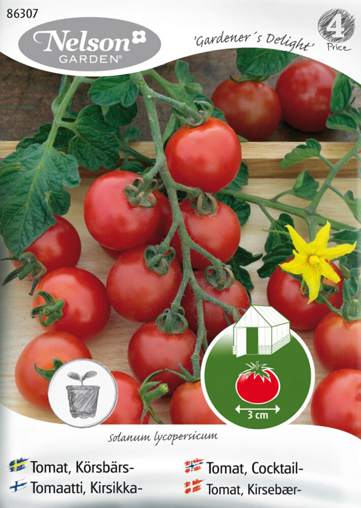 Produkt miniatyrebild Nelson Garden frø Tomat, Høy, Gardener´s Delight