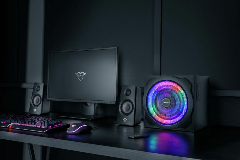 Produkt miniatyrebild Trust GXT 629 Tytan RGB Illuminated 2.1 høyttalere
