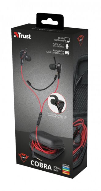 Produkt miniatyrebild Trust Gaming GXT 408 Cobra Multiplatform gamingørepropper