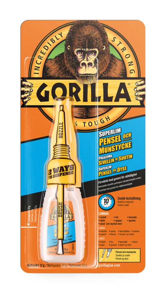 Produkt miniatyrebild Gorilla Brush&Nozzle superlim