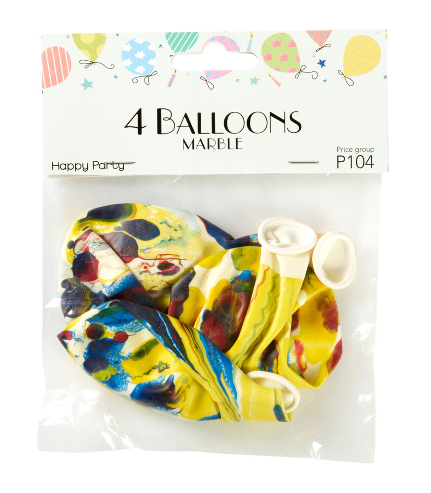 Produkt miniatyrebild Marmorerte ballonger 4pk