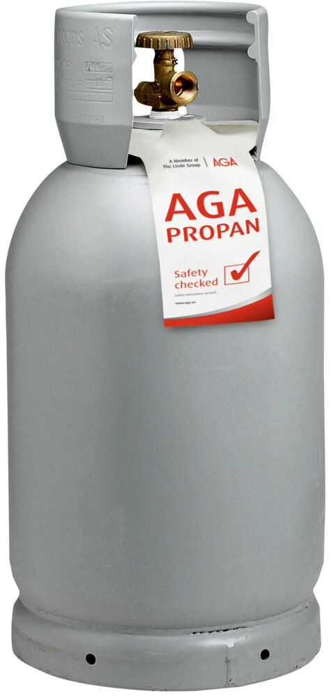 AGA Propan stål tom flaske med industrikobling