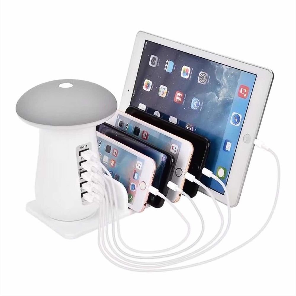 Produkt miniatyrebild USB familielader/multilader med lys