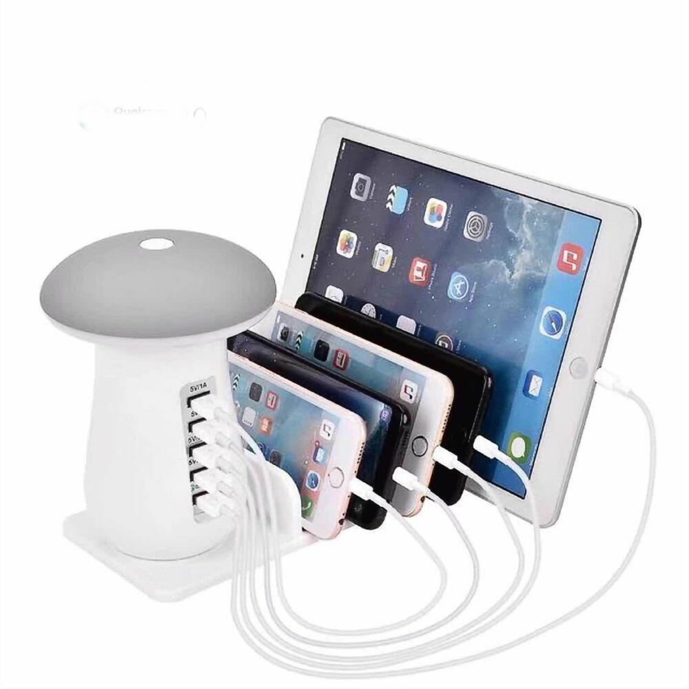 Produkt miniatyrebild USB familielader/multilader med lys