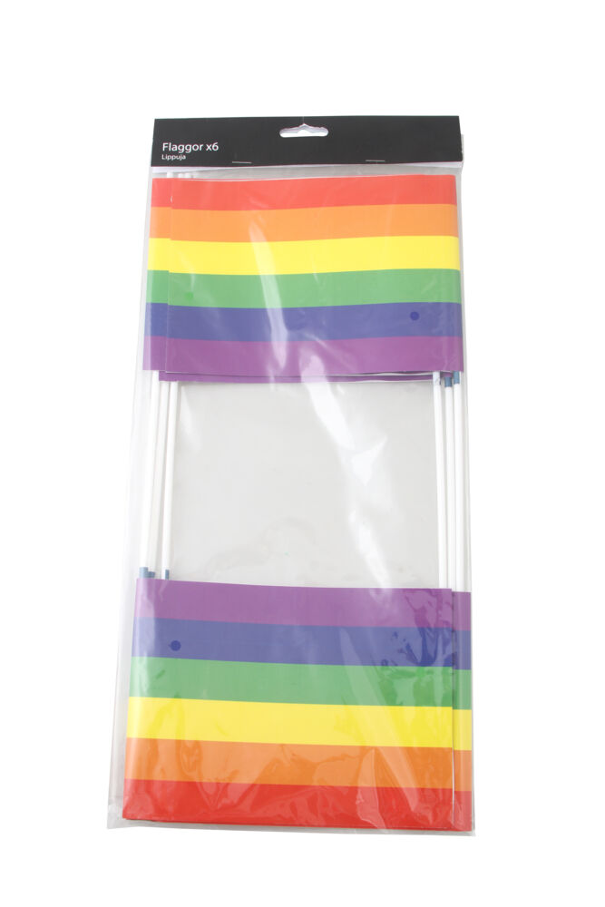 Produkt miniatyrebild Pride flagg 6pk à 14 x 21 cm