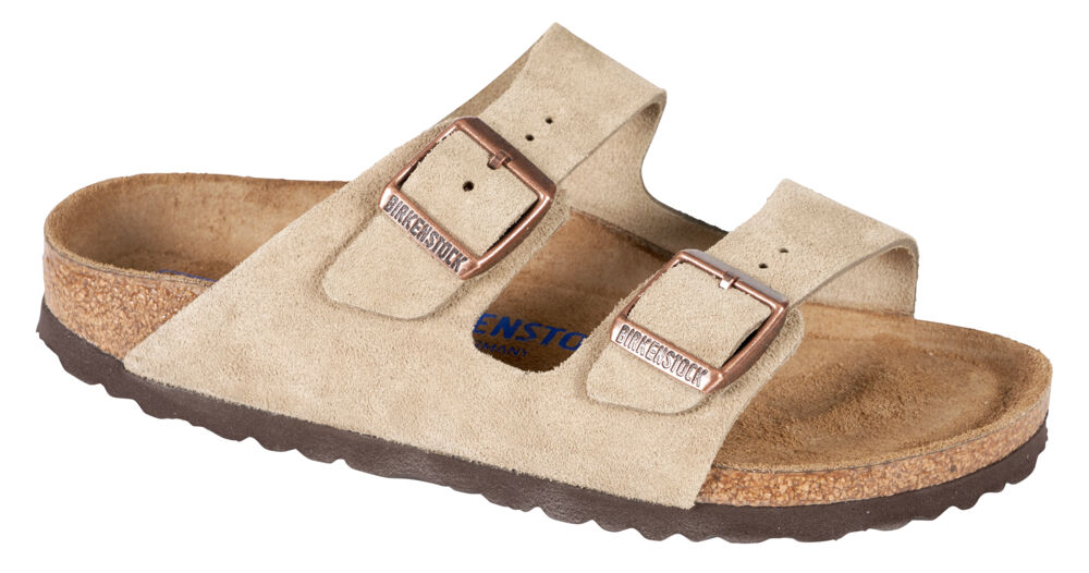 Produkt miniatyrebild Birkenstock Arizona semsket skinn sandaler dame
