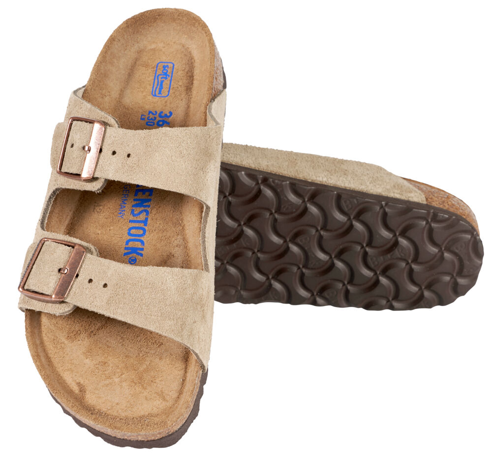 Produkt miniatyrebild Birkenstock Arizona semsket skinn sandaler dame