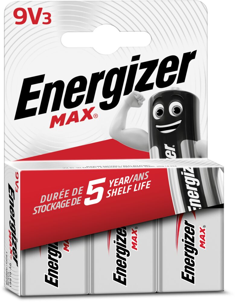 Energizer® MAX® 9V batterier 3 pk.