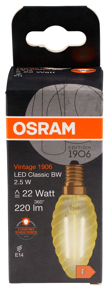 Produkt miniatyrebild Osram Vintage 1906 CLAS BW LED-lyspære