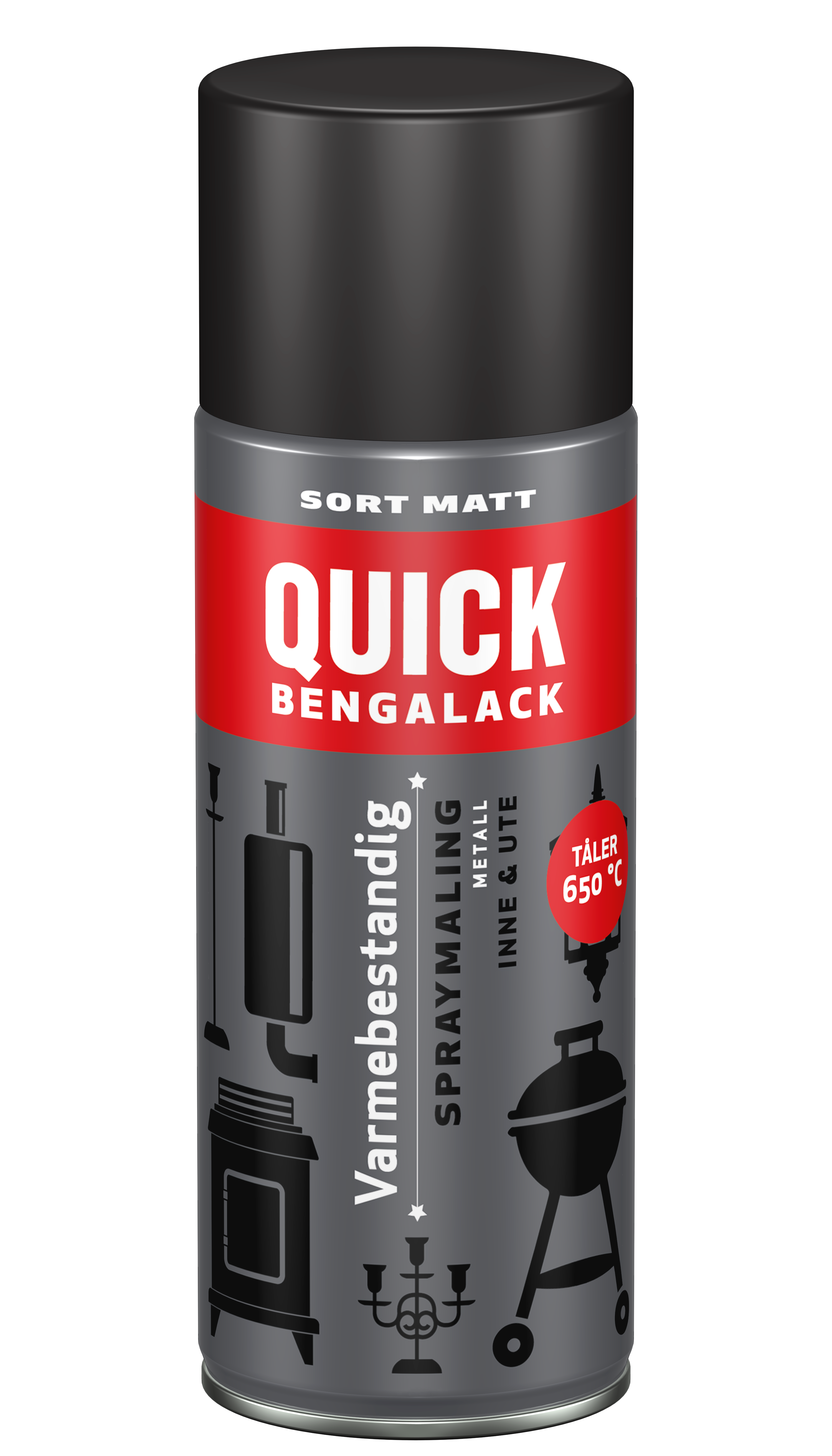 Quick Bengalack Varmebestandig spraylakk