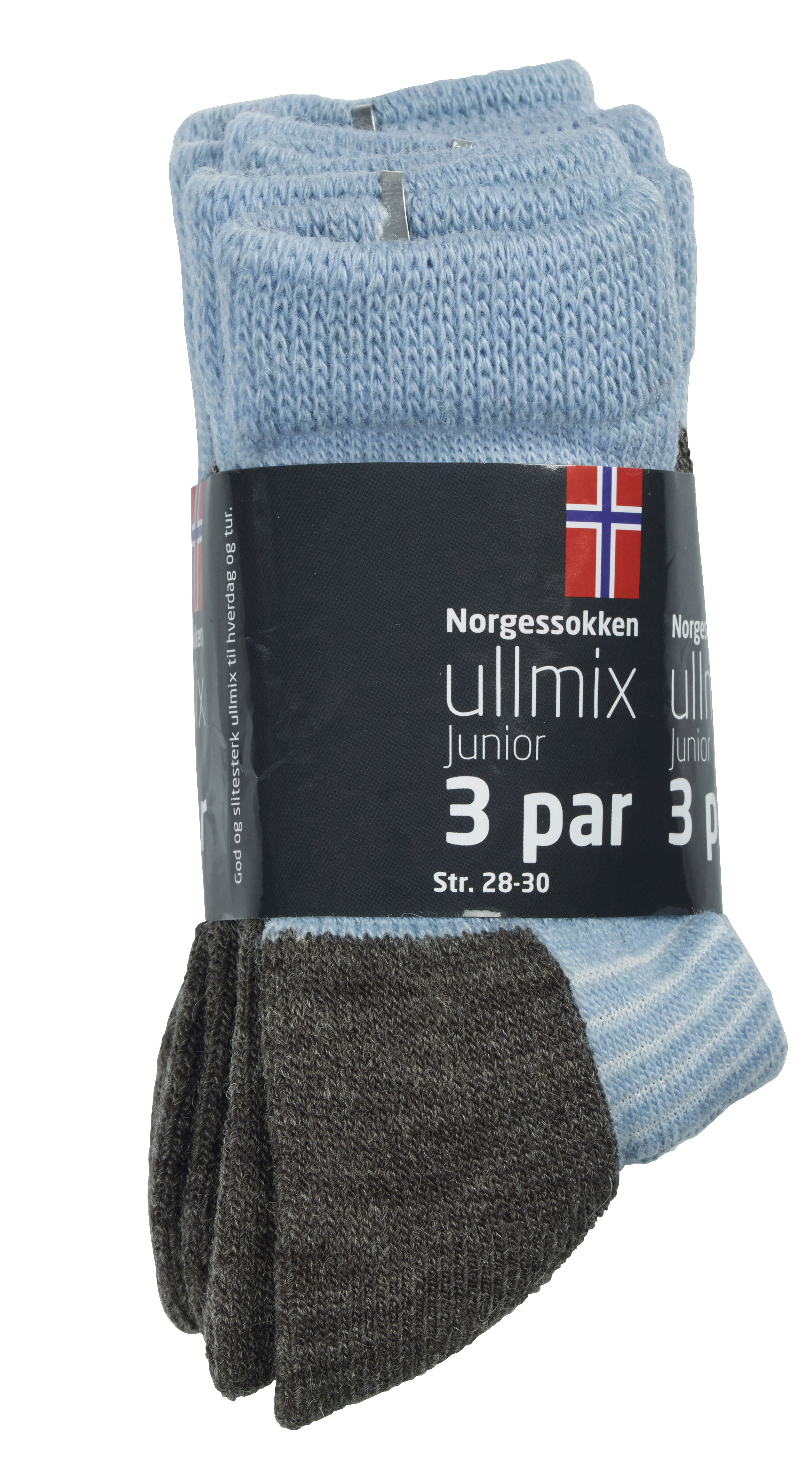 Produkt miniatyrebild Norgessokken ullmix 3 pk