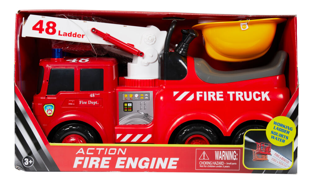 Produkt miniatyrebild Action Fire Engine Ride-On brannbil