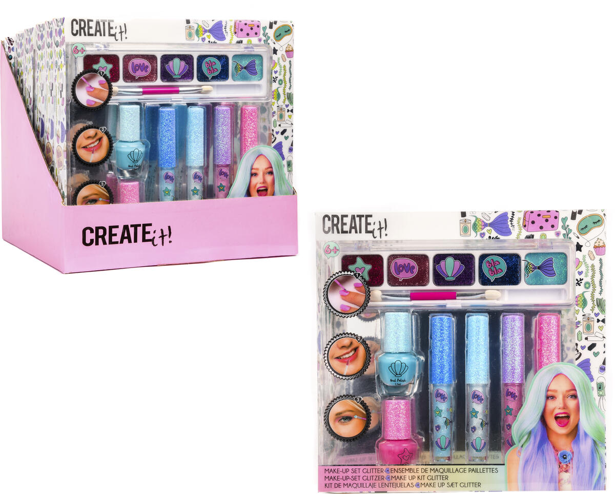 Produkt miniatyrebild CREATE IT! Sminkesett med glitter
