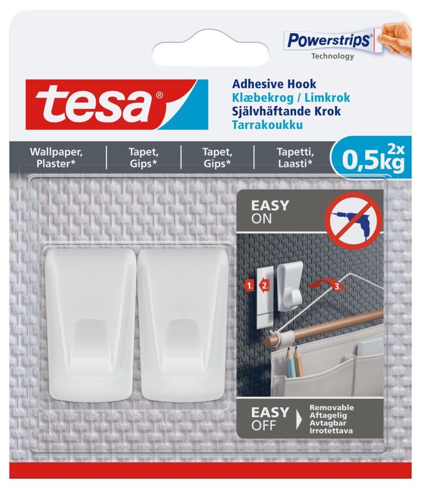 Produkt miniatyrebild Tesa limkrok for glass eller tapet/gips 2x0,5 kg