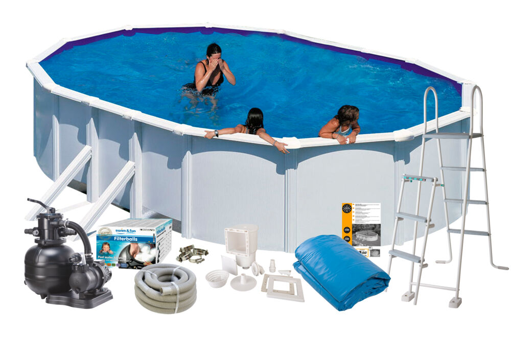 Produkt miniatyrebild Pool Basic 5.0x3.0x1.32m White Sidesupport