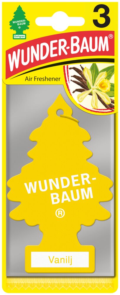 Produkt miniatyrebild Wunder-Baum vanilje luftrenser 3-pk