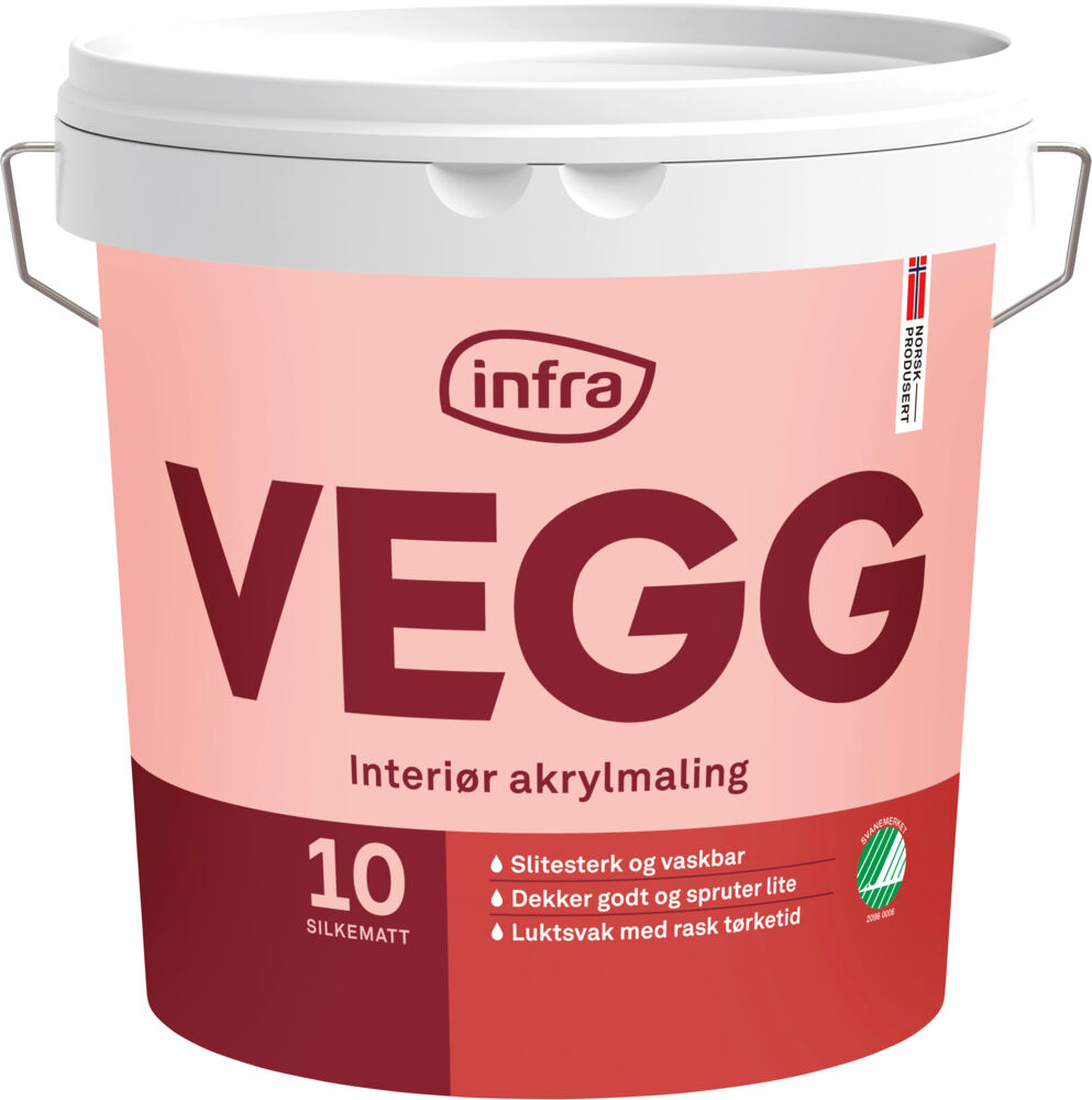 Infra Vegg 10/silkematt interiørmaling
