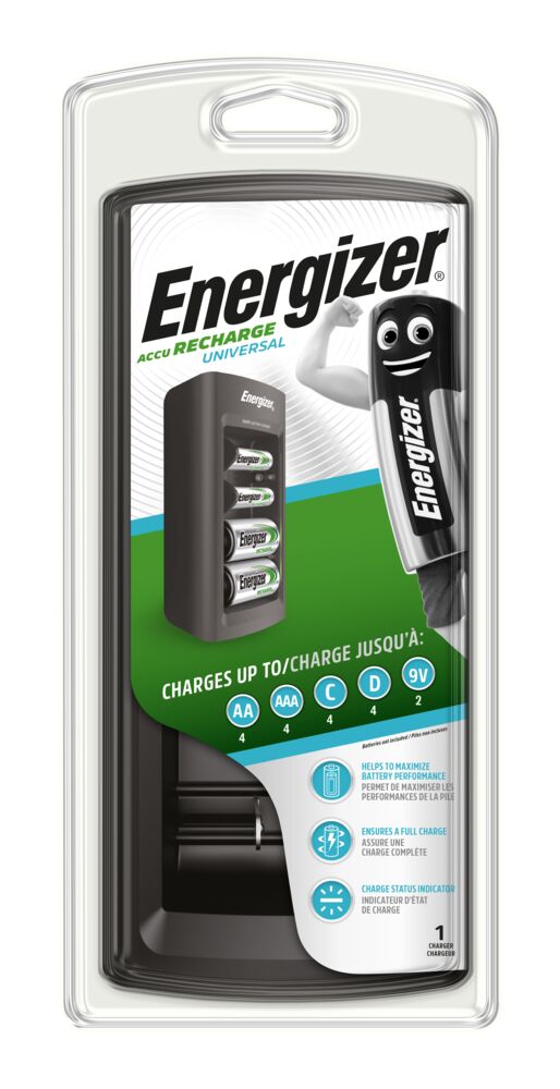 Energizer® AccuRecharge Universal batterilader