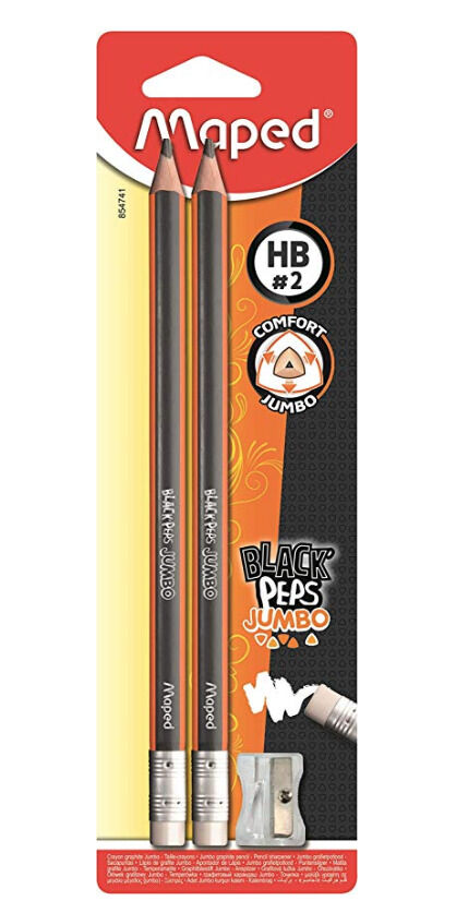 Maped HB Jumbo blyant med viskelær