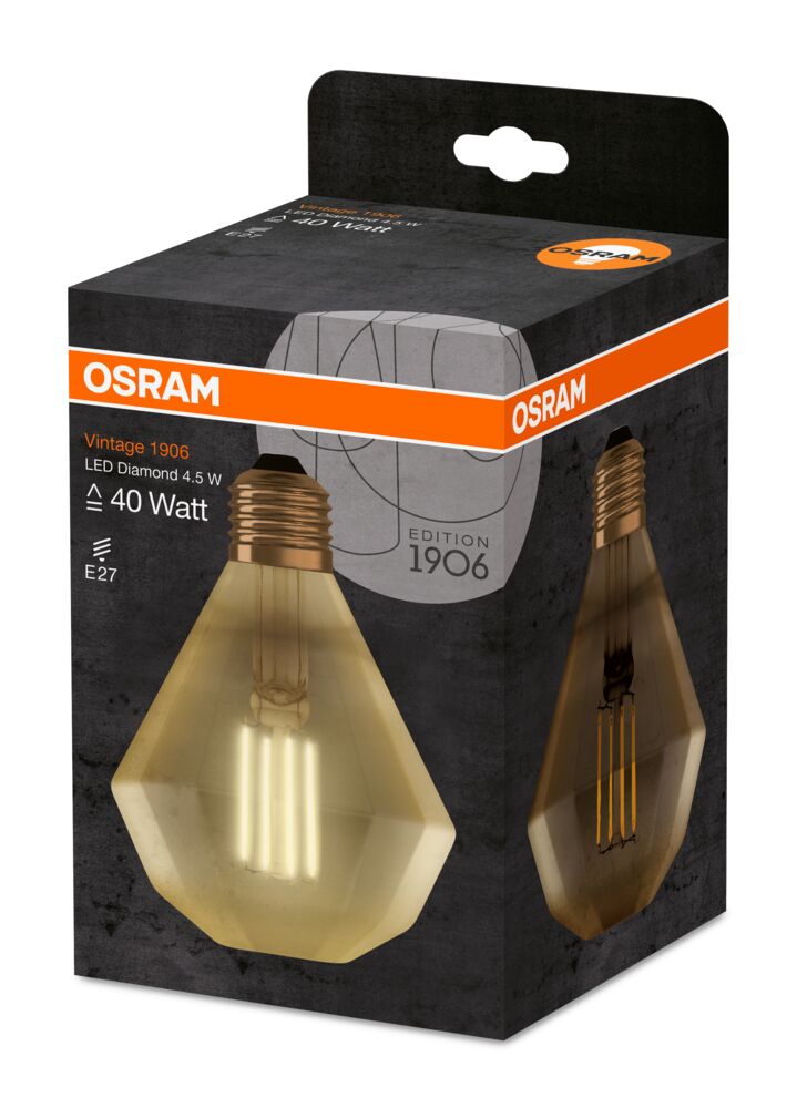 Produkt miniatyrebild Osram LED Diamond Gold 1906 pære