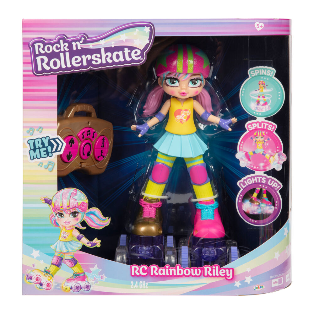 Produkt miniatyrebild Rock n`Rollerskate Rainbow Riley fjernstyrt dukke