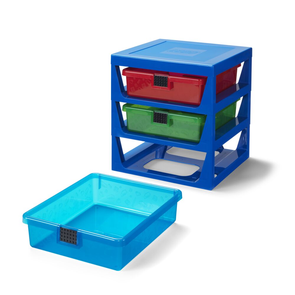 Produkt miniatyrebild LEGO® Storage 40950002 hyllereol med skuffer