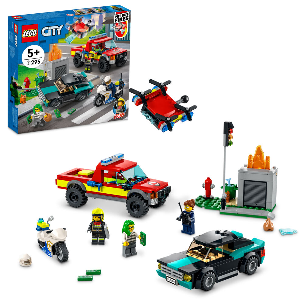 LEGO® City Fire 60319 Politijakt- og brannslukkingssett