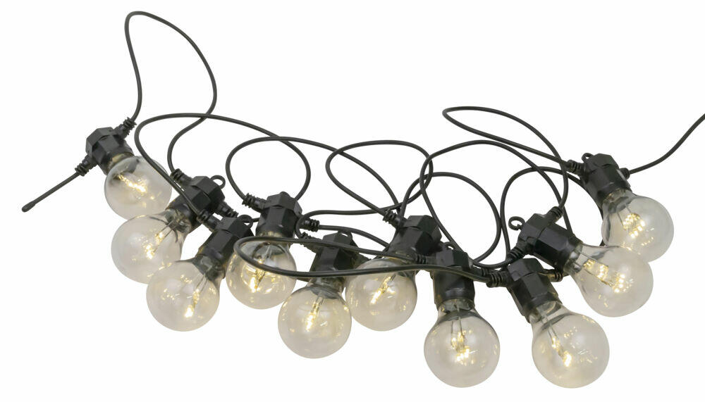 Lyslenke sort 10 Led IP44