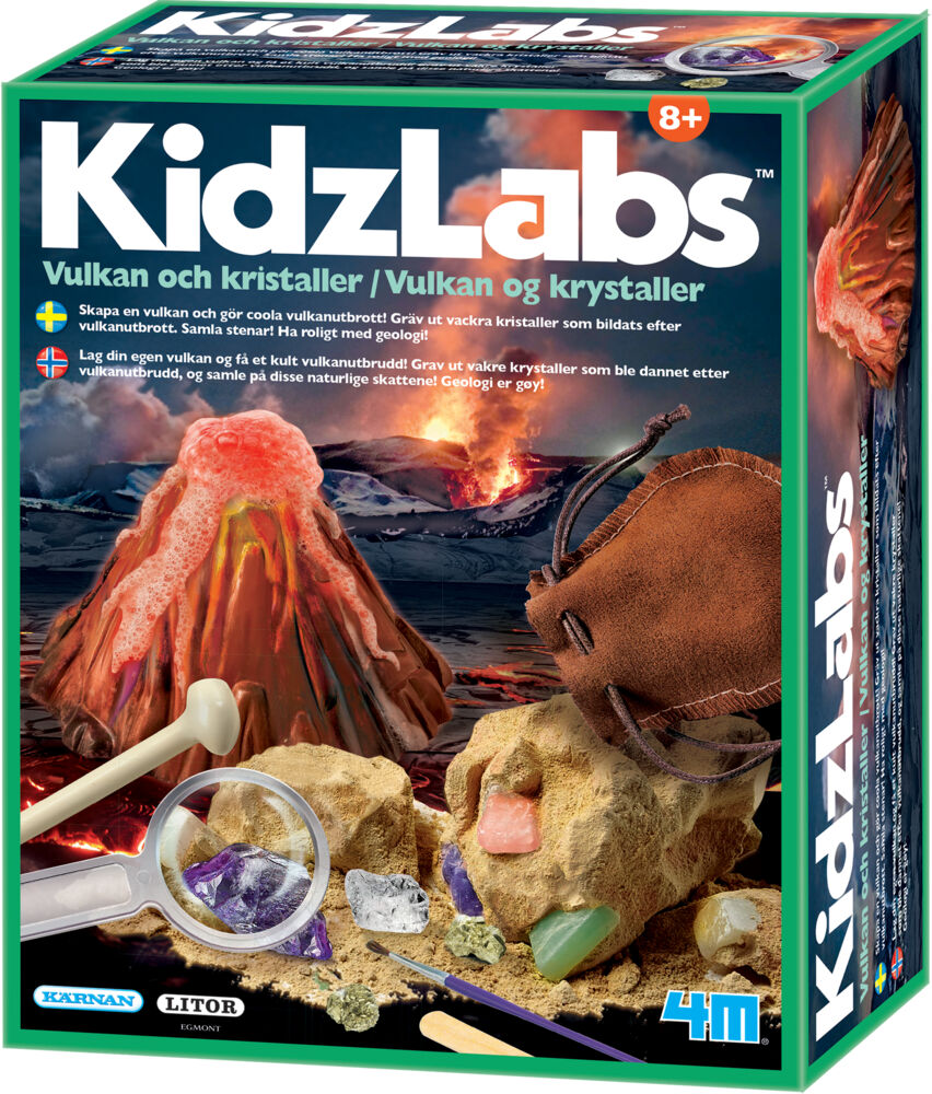 Produkt miniatyrebild Eksperiment KidzLabs Vulkan og krystaller