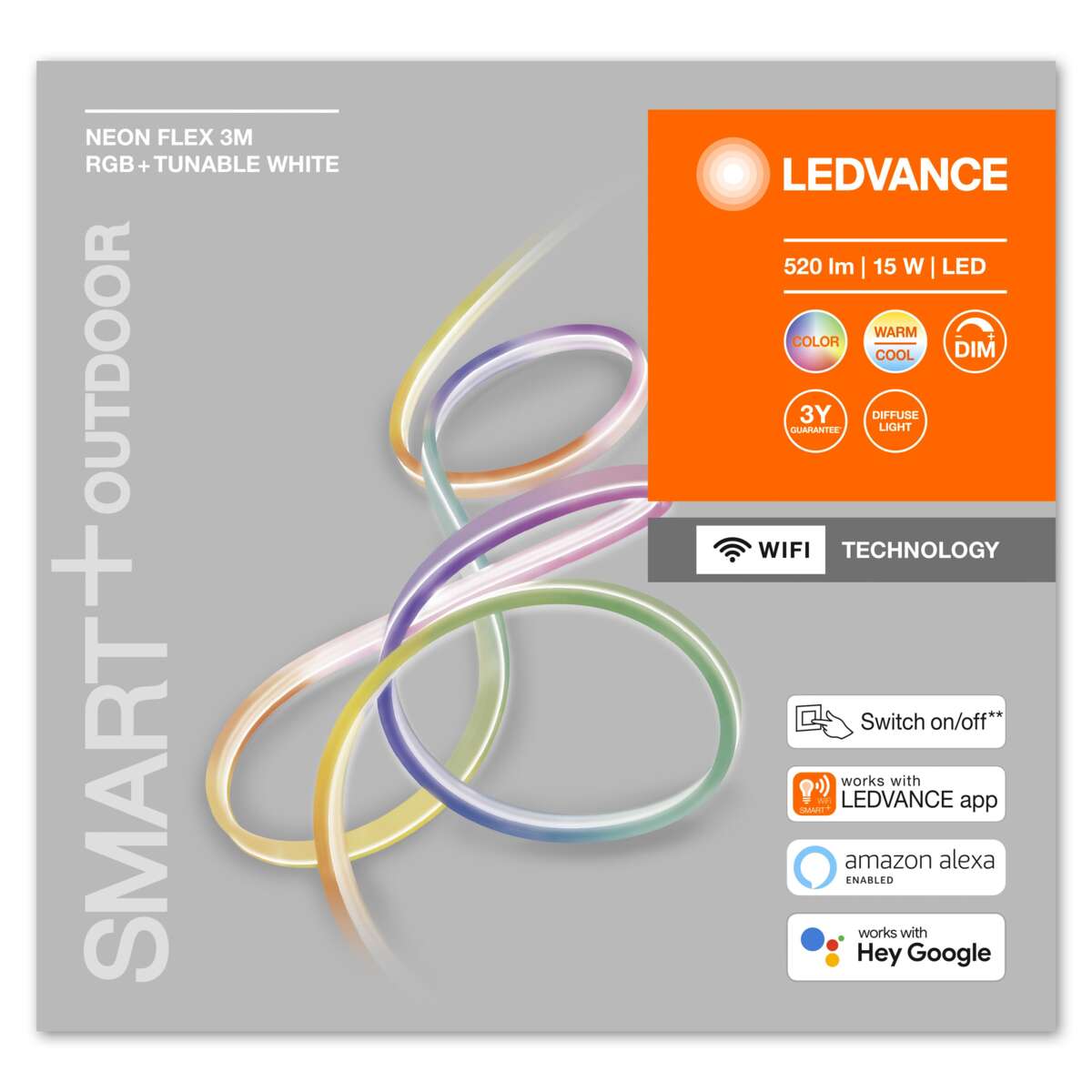 LEDVANCE SMART+ NEON LYSLIST RGB 3M | Obs.no