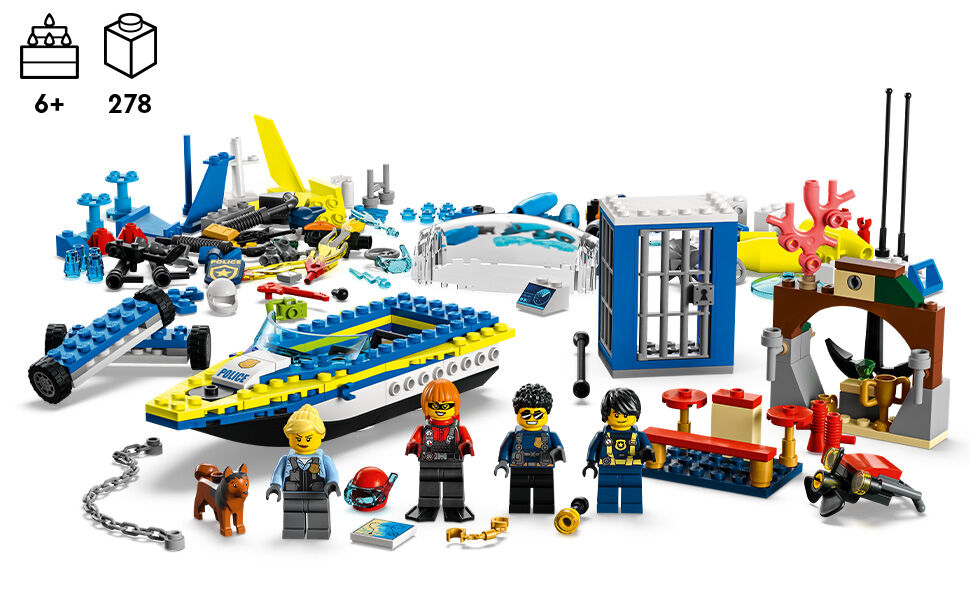 Produkt miniatyrebild LEGO® City Missions 60355 Sjøpolitiet på oppdrag