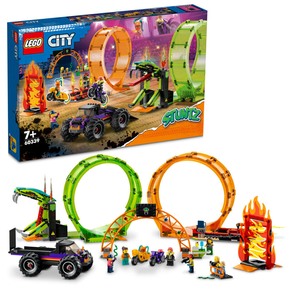 Produkt miniatyrebild LEGO® City Stunt 60339 Stuntarena med to looper