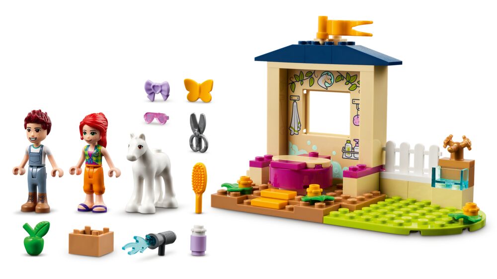 Produkt miniatyrebild LEGO® Friends 41696 Stall med ponnivask