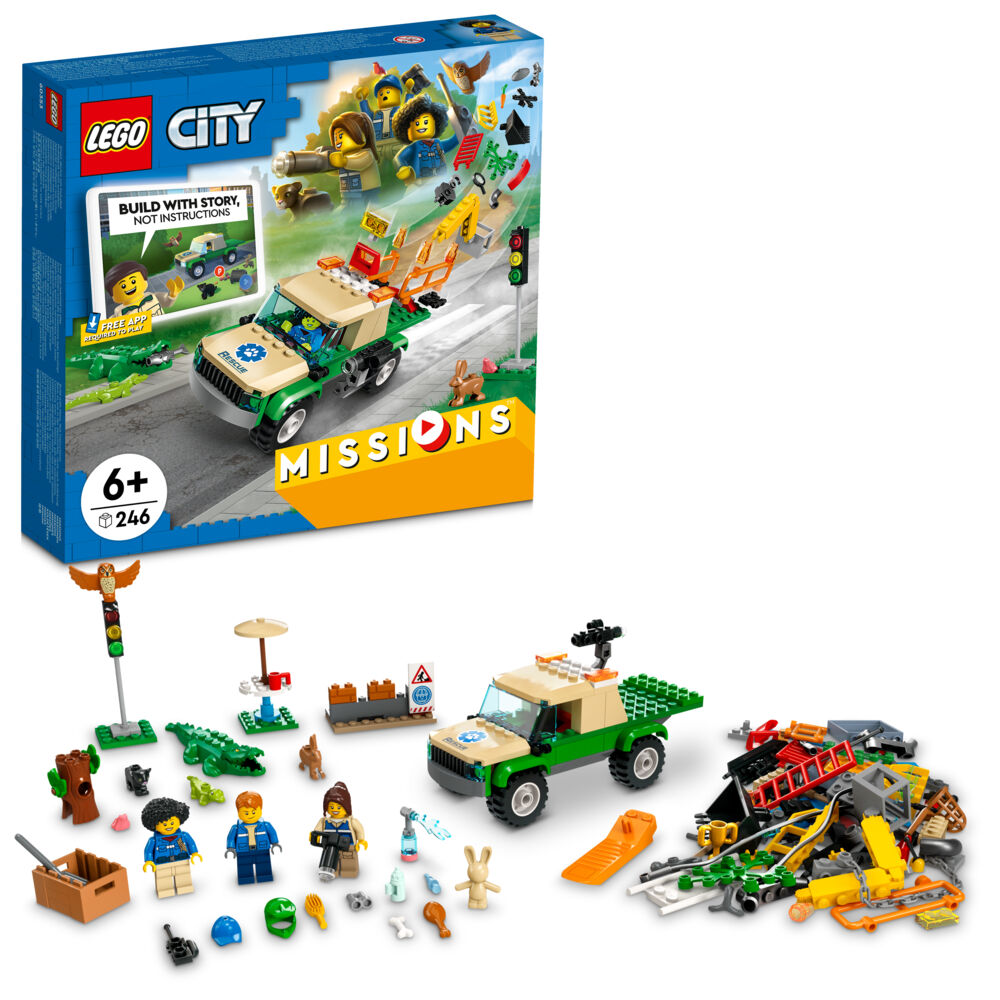 LEGO® City Missions 60353 Redning av ville dyr i naturen