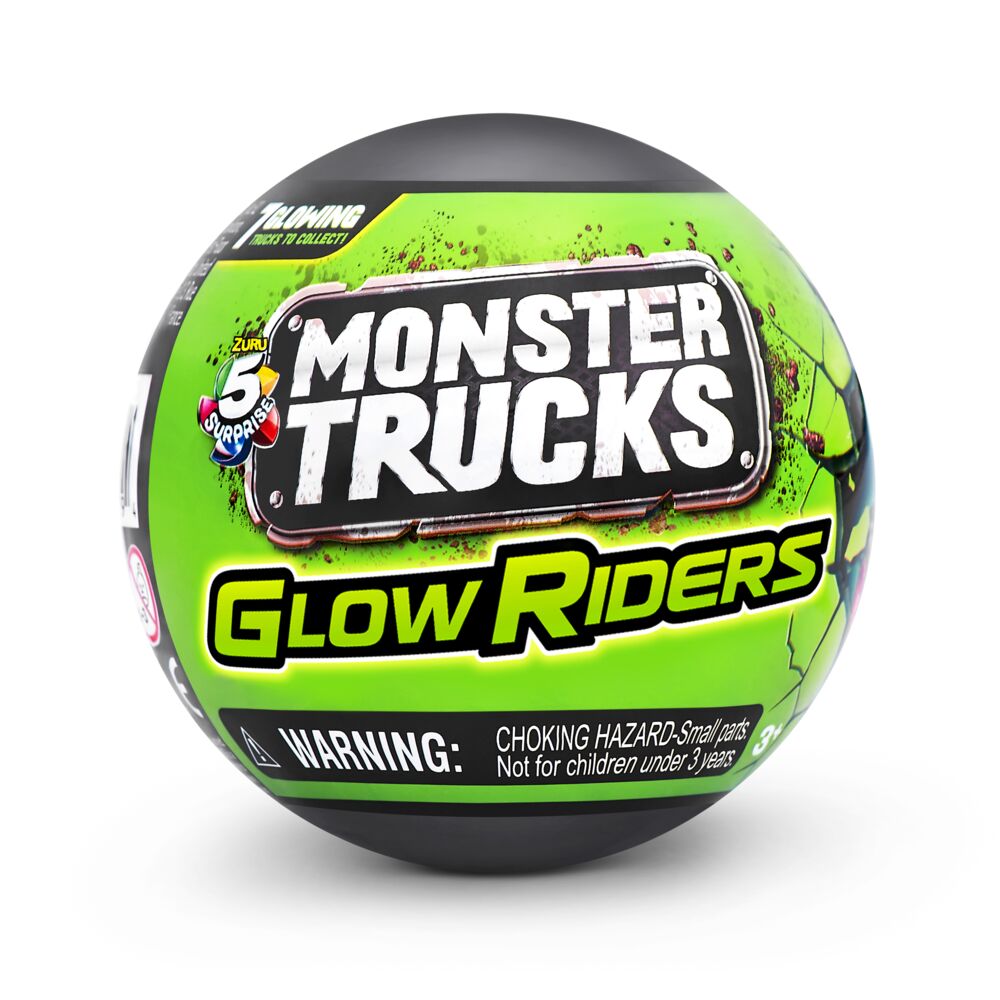 5 Surprise Monster Trucks Glow Riders S2