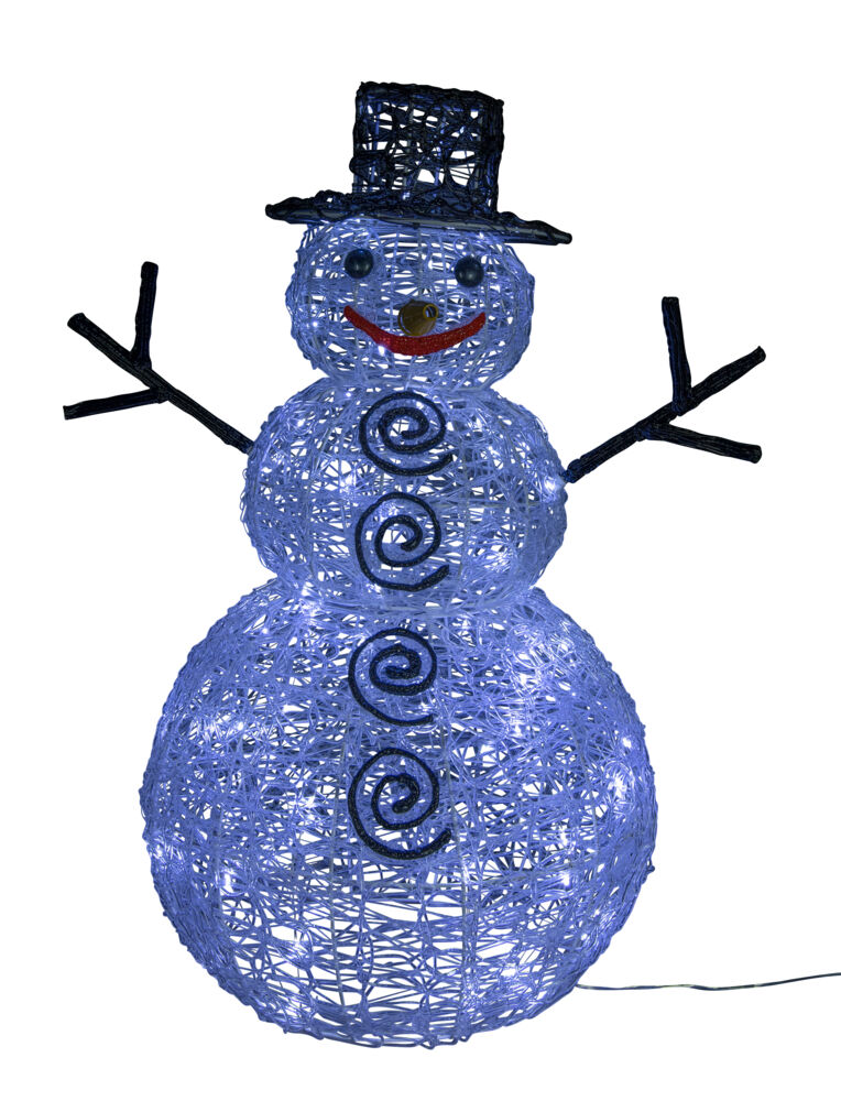 Produkt miniatyrebild Akrylsnømann med hatt