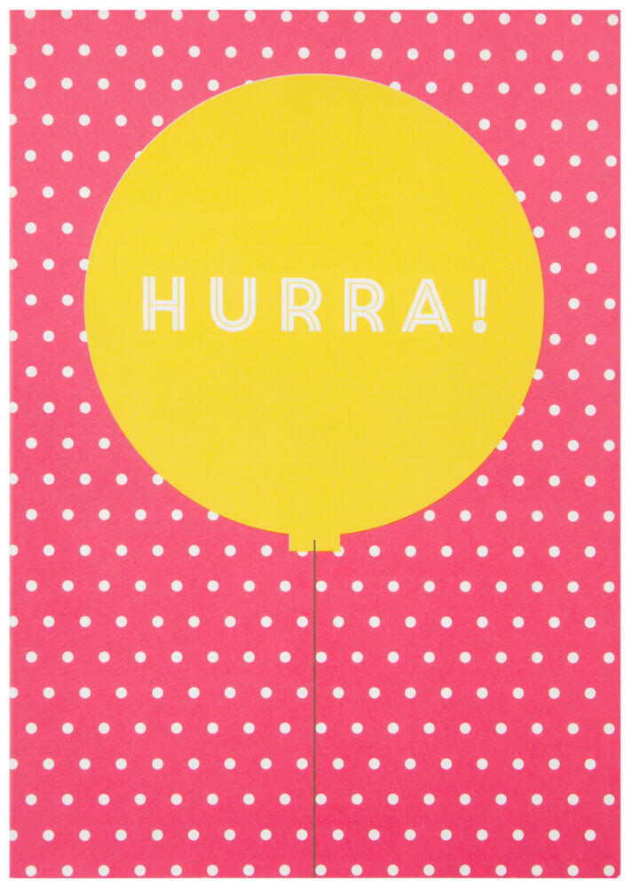 Produkt miniatyrebild Kort Hurra ballong