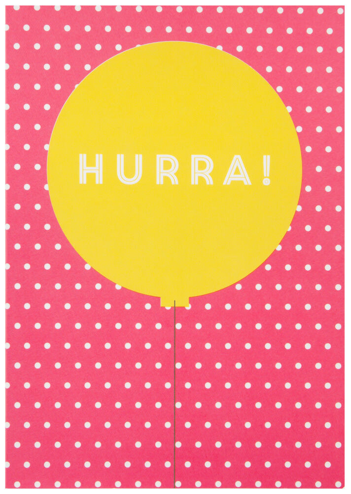 Produkt miniatyrebild Kort Hurra ballong